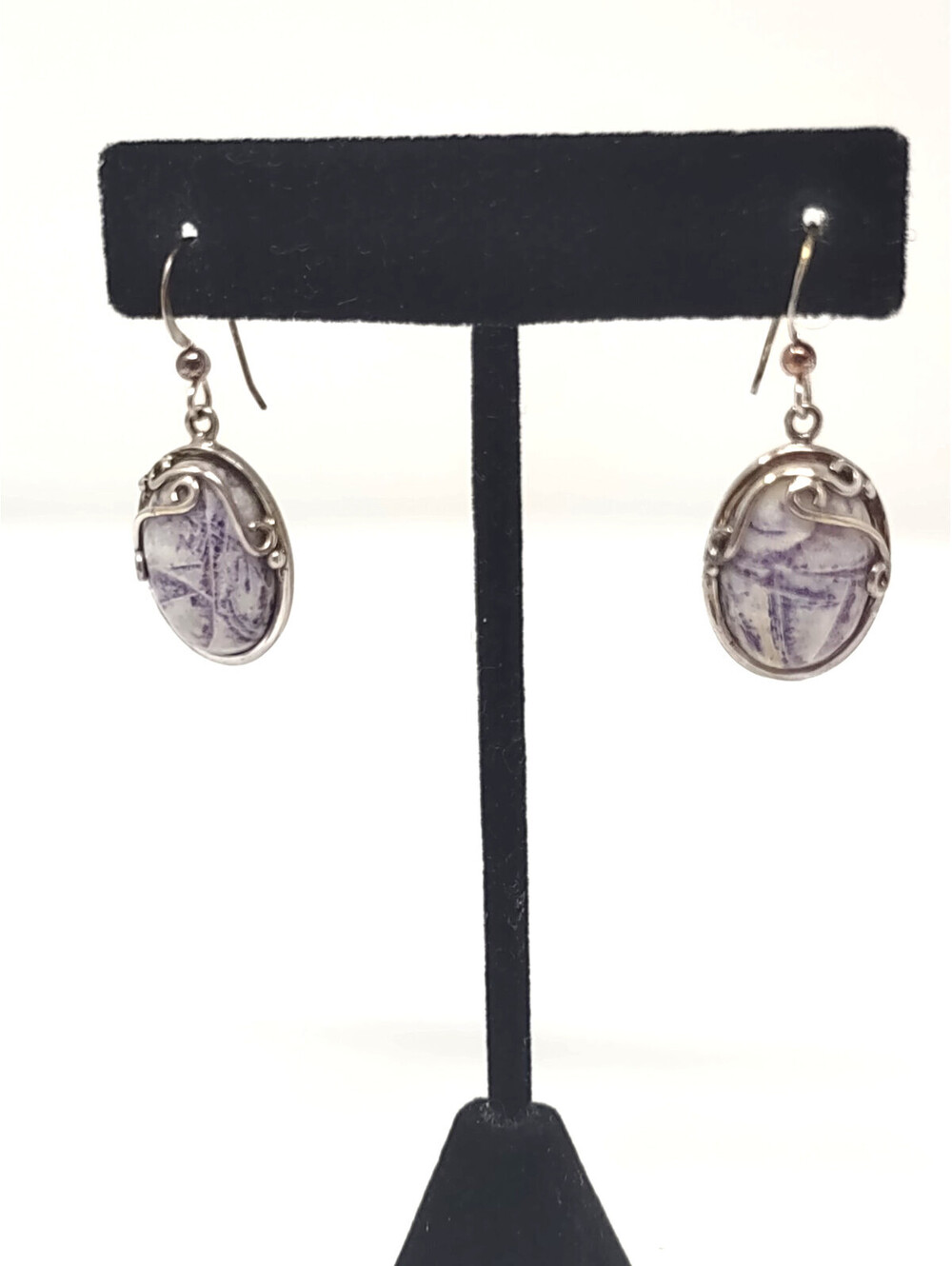 Jay King DTR Dogtooth Amethyst 925 Dangle Earrings
